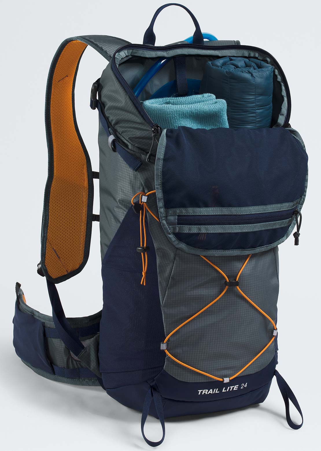 The North Face Unisex Trail Lite 24 Backpack Granite Grey/Summit Navy/Dust Orange
