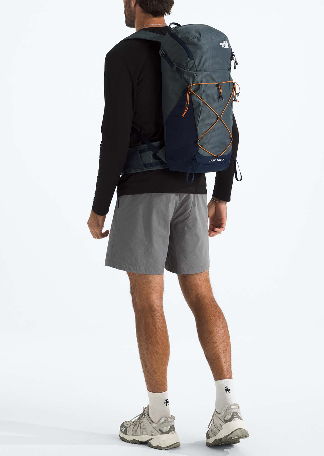 The North Face Unisex Trail Lite 24 Backpack Granite Grey/Summit Navy/Dust Orange