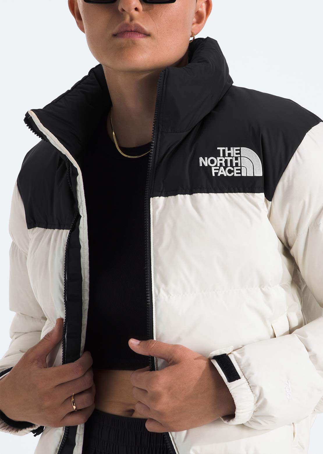 The North Face Women's 1996 Retro Nuptse Jacket White Dune/TNF Black/Recycled
