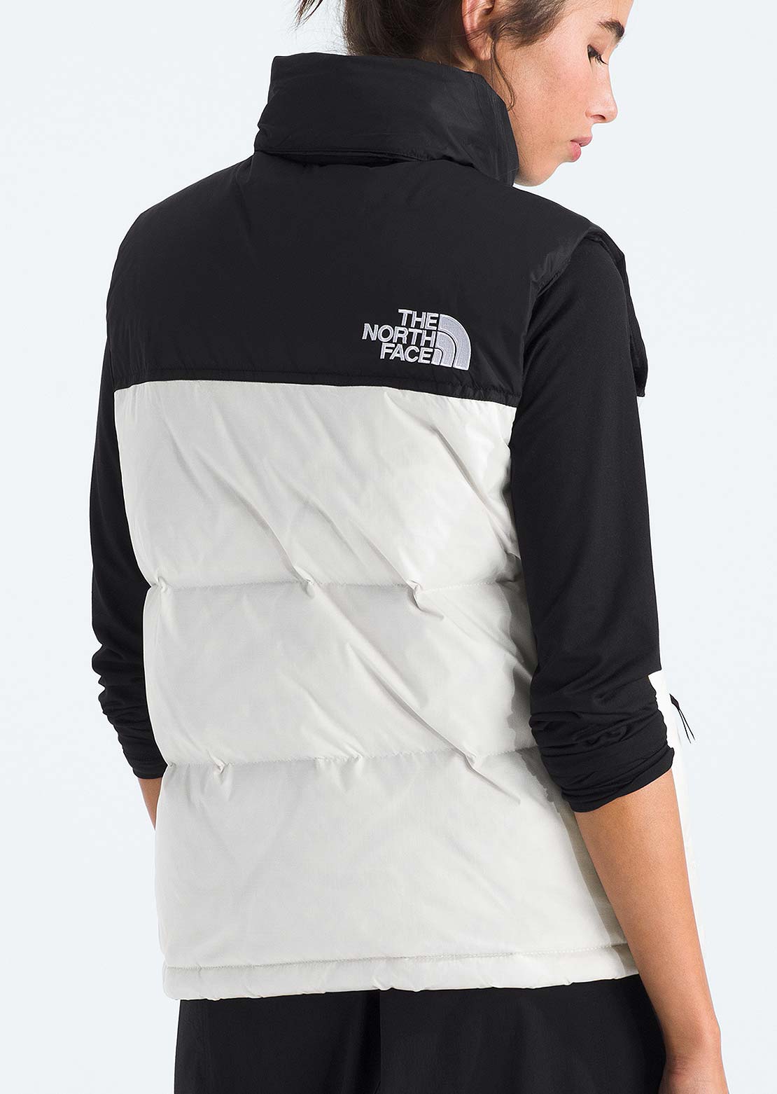 The North Face Women's 1996 Retro Nuptse Vest White Dune/TNF Black/R
