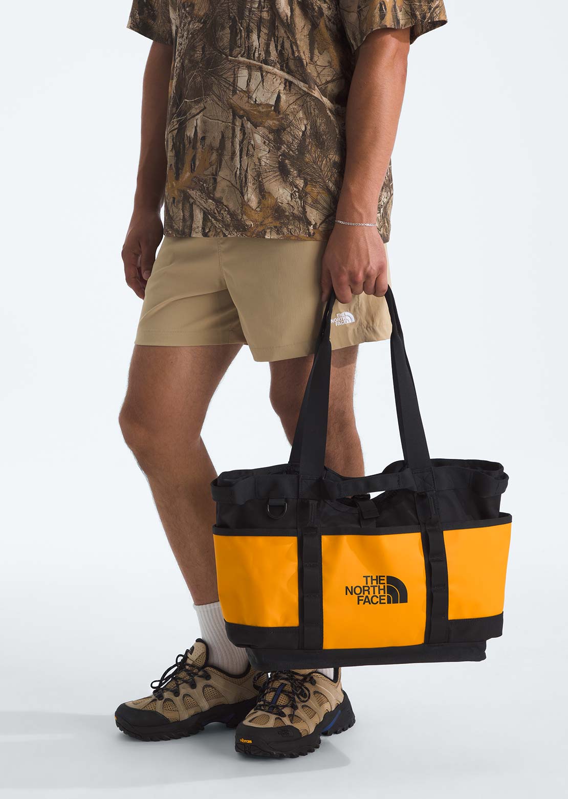 The North Face Women's Base Camp Utility Tote Bag Summit Gold/TNF Black