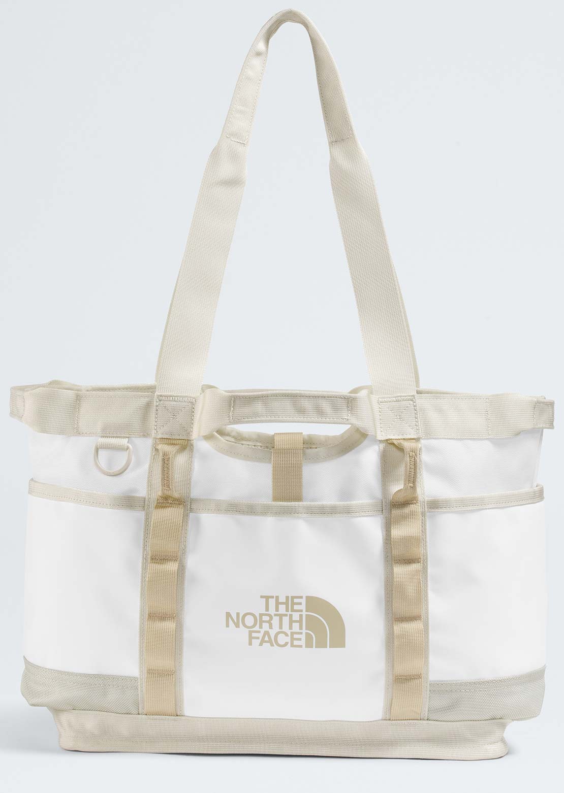 The North Face Women's Base Camp Utility Tote Bag White Ash/Calacatta/Pale Khaki