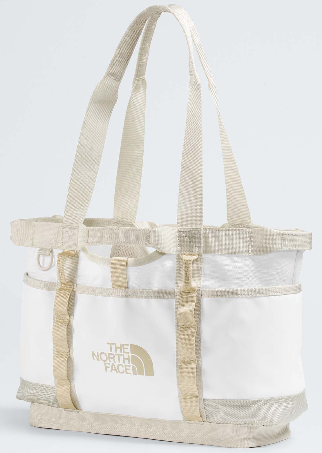 The North Face Women's Base Camp Utility Tote Bag White Ash/Calacatta/Pale Khaki