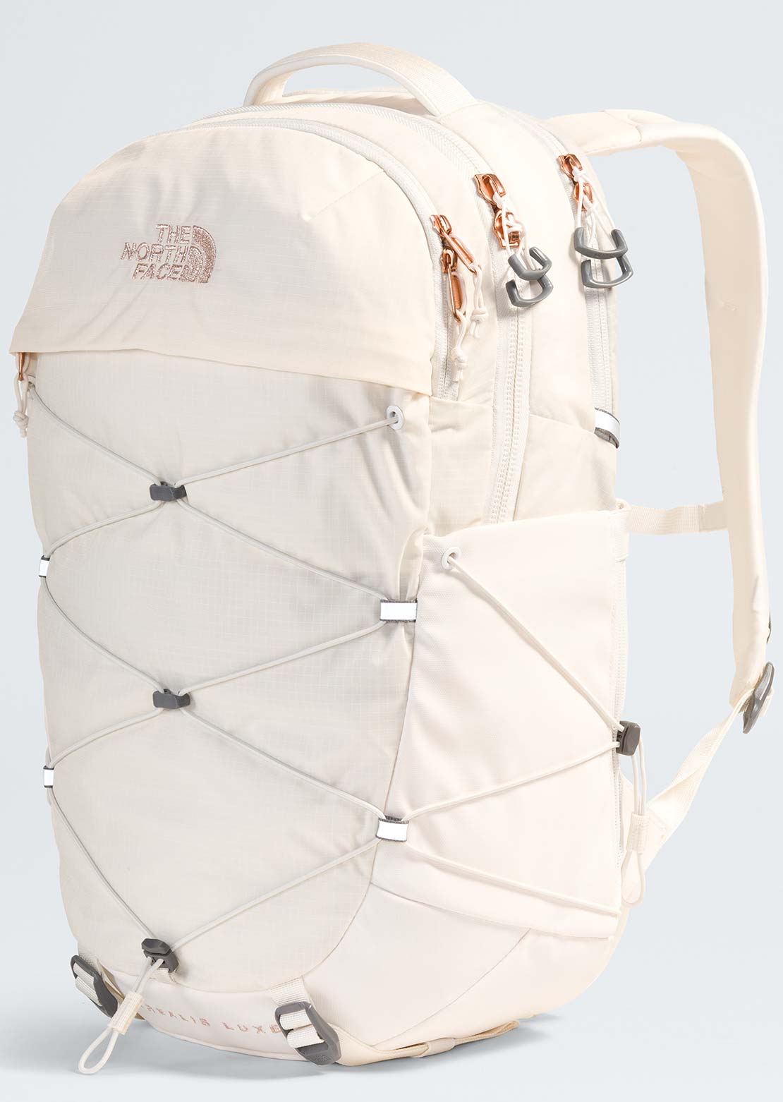 The North Face Women's Borealis Luxe Backpack Gardenia White/Burnt Coral Metallic