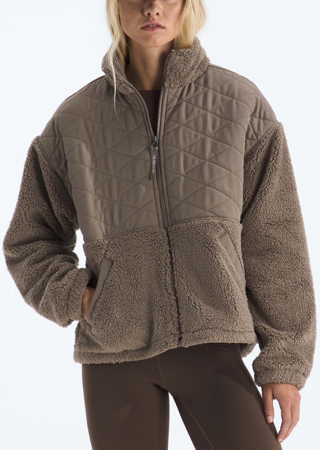 The North Face Women's Cabin Fleece Full Zip Jacket Mocha Brown
