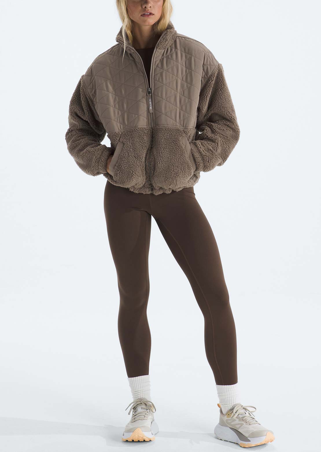 The North Face Women's Cabin Fleece Full Zip Jacket Mocha Brown