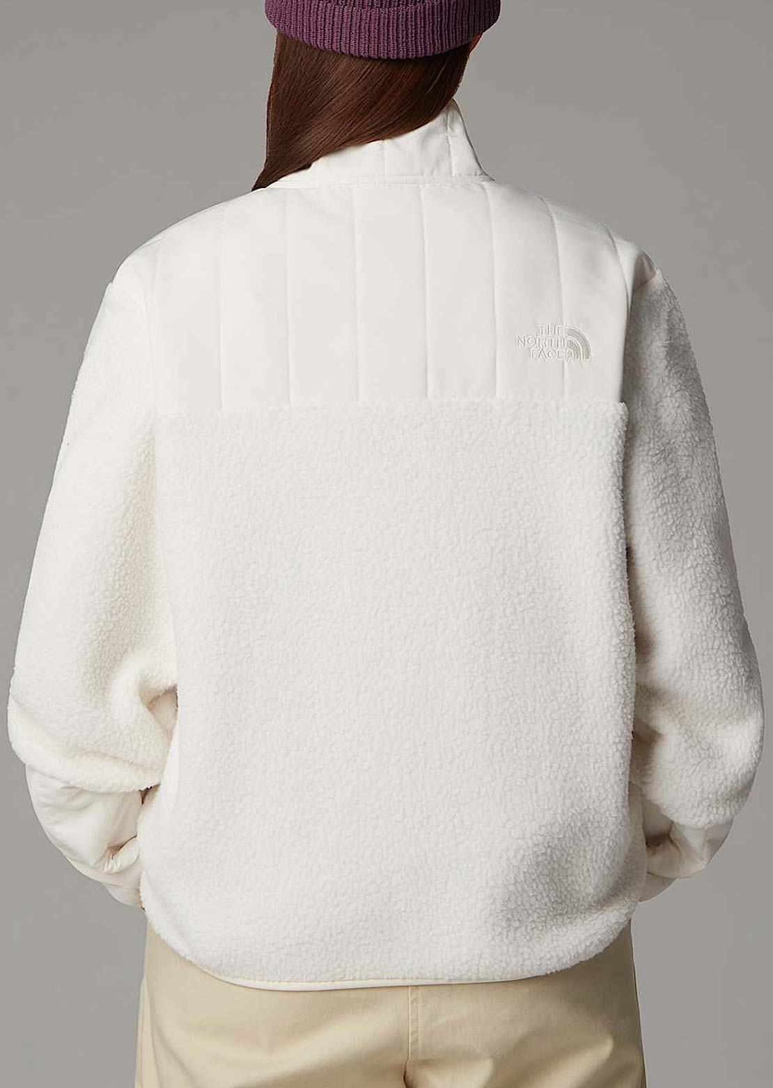 The North Face Women&#39;s Cragmont Fleece 1/4 Snap Jacket White Dune