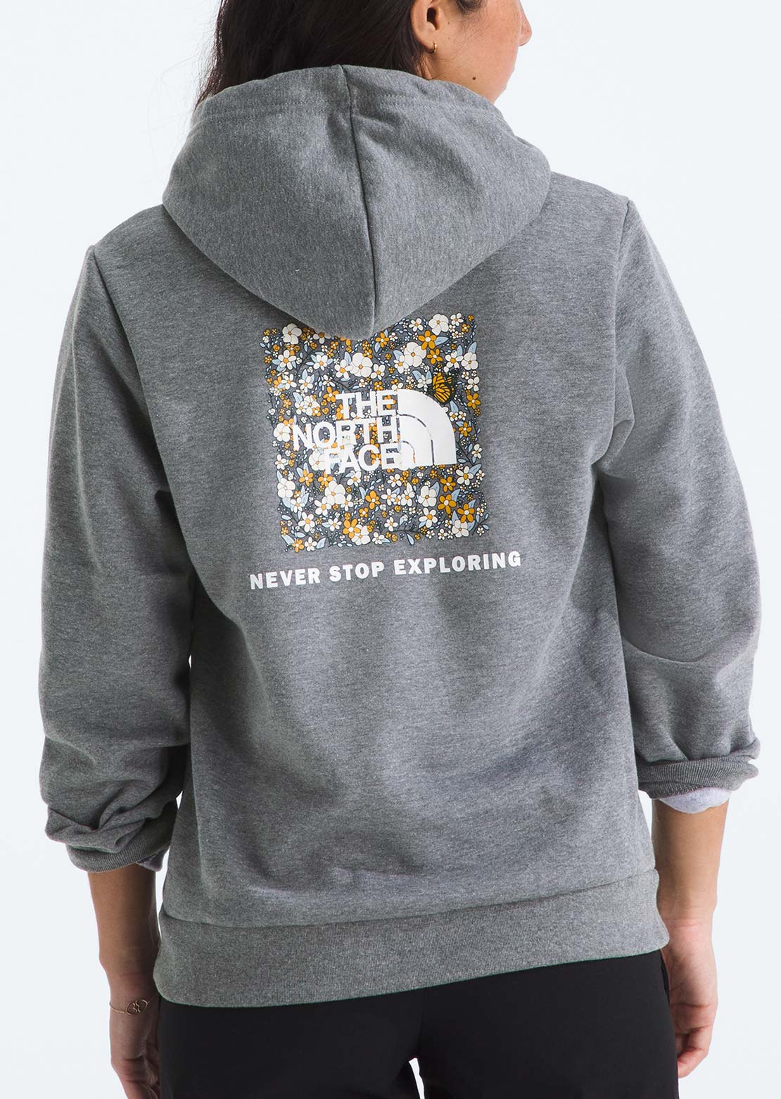 The North Face Women's Evolution Floral Box NSE Graphic Hood TNF Mid Grey Heather