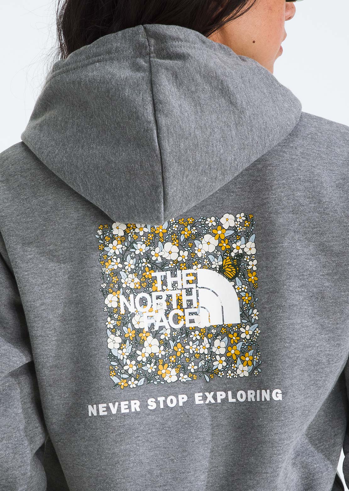 The North Face Women's Evolution Floral Box NSE Graphic Hood TNF Mid Grey Heather