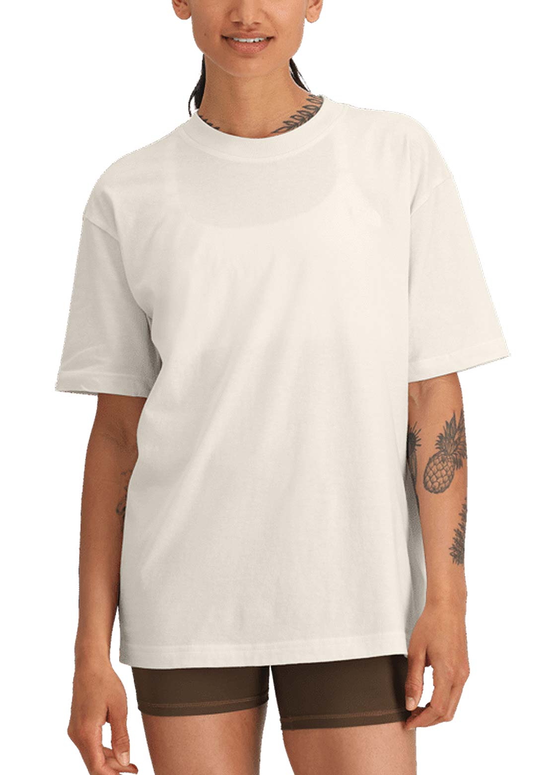 The North Face Women's Evolution Oversized T-shirt White Dune