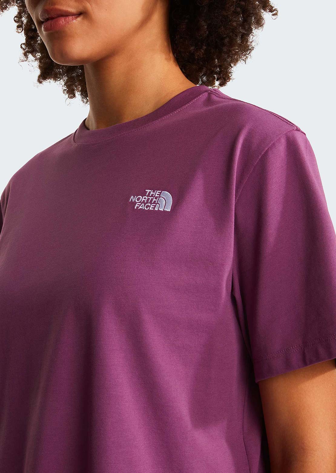 The North Face Women's Evolution Simple Dome Crop Relaxed T-Shirt Chroma Purple