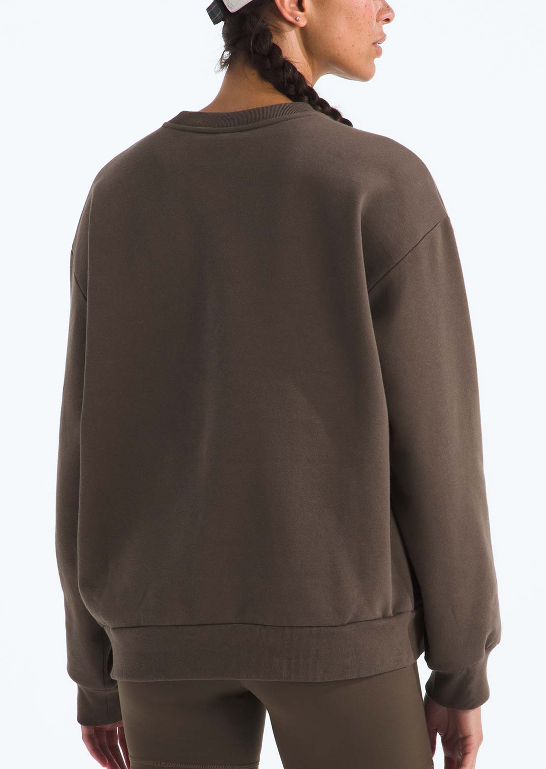 The North Face Women's Evolution Simple Dome Oversize Crewneck Sweatshirt Smokey Brown