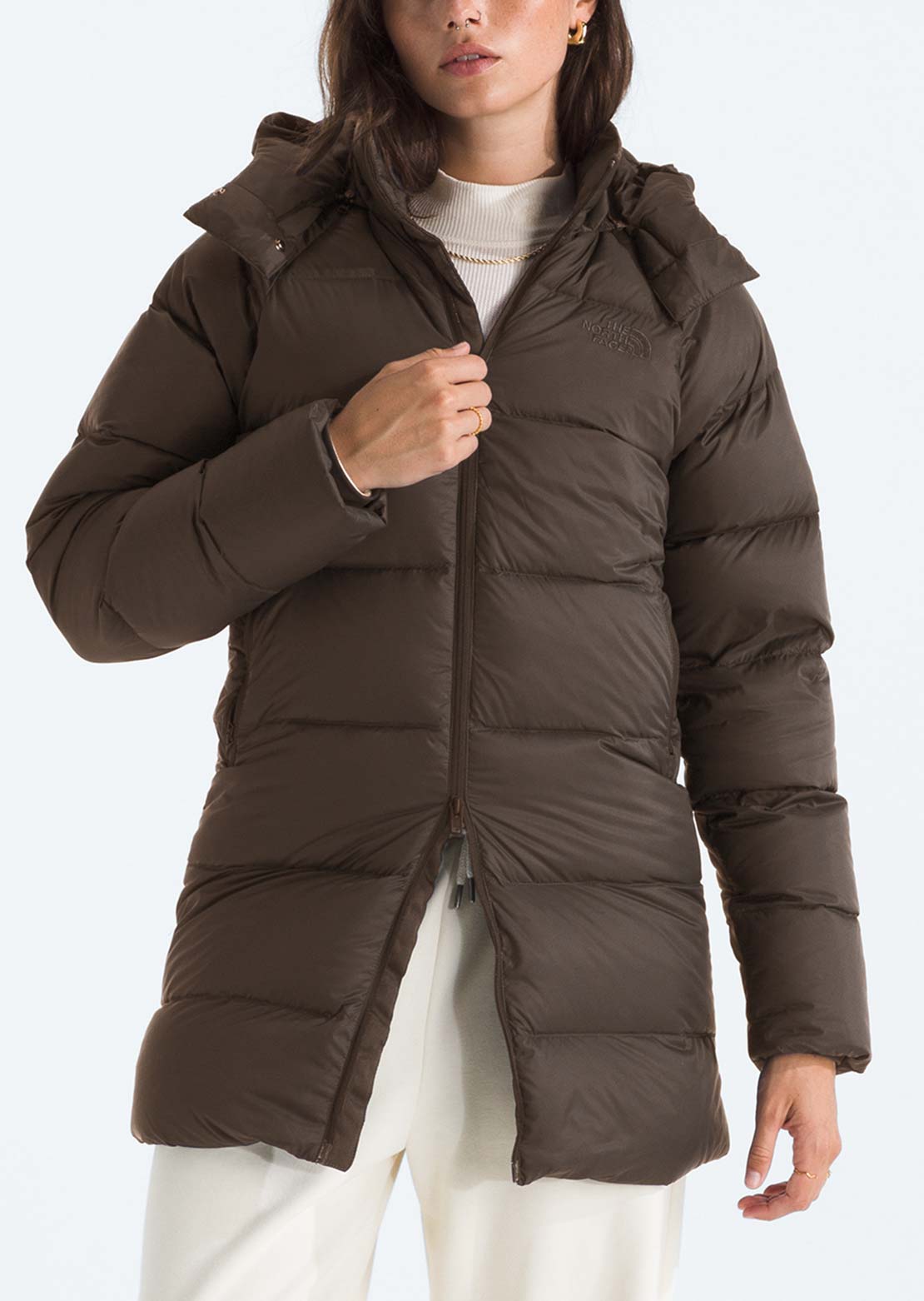 The North Face Women's Hydrenalite City Down Hooded Parka Smokey Brown