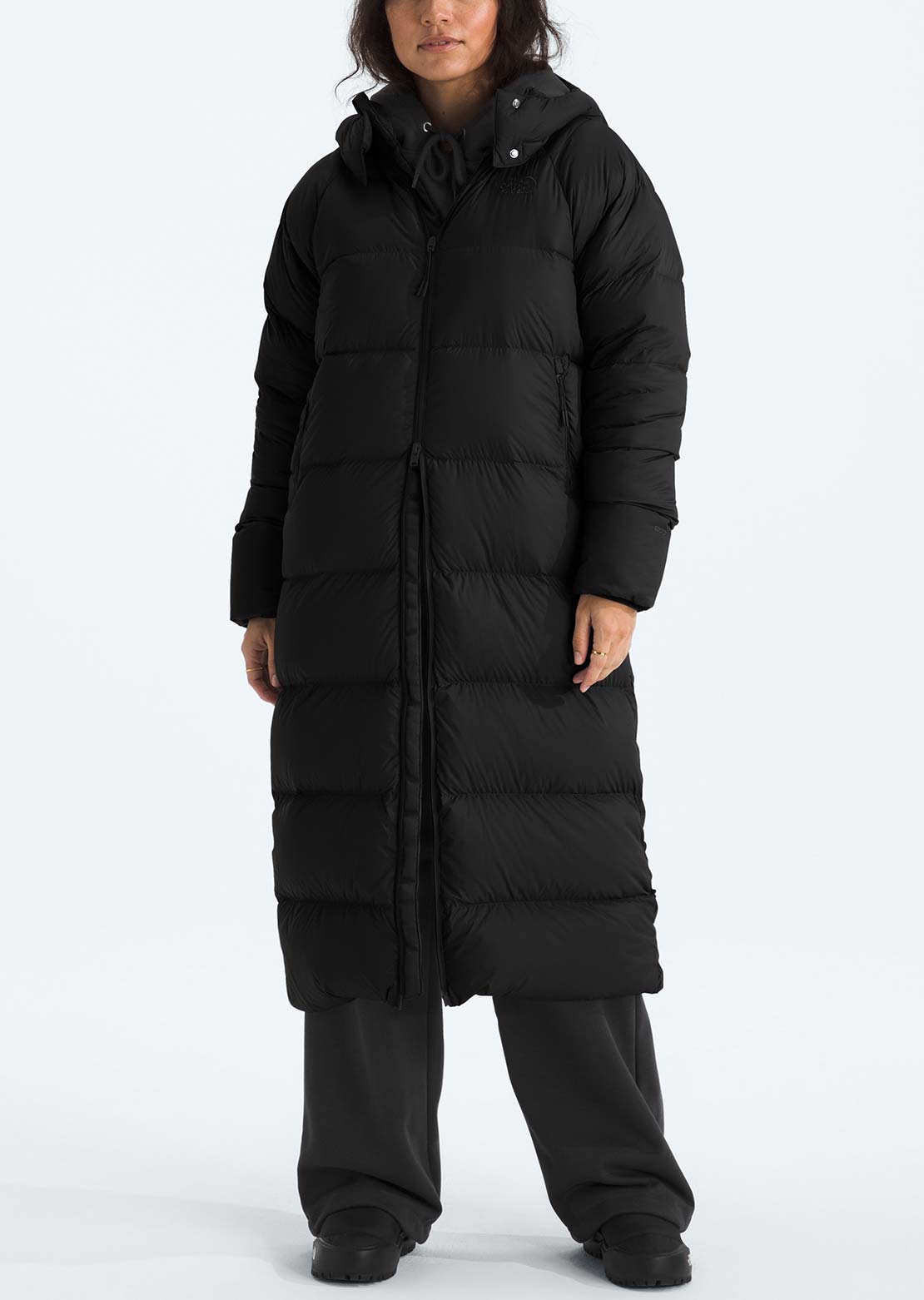 The North Face Women's Hydrenalite City Long Down Hooded Parka TNF Black