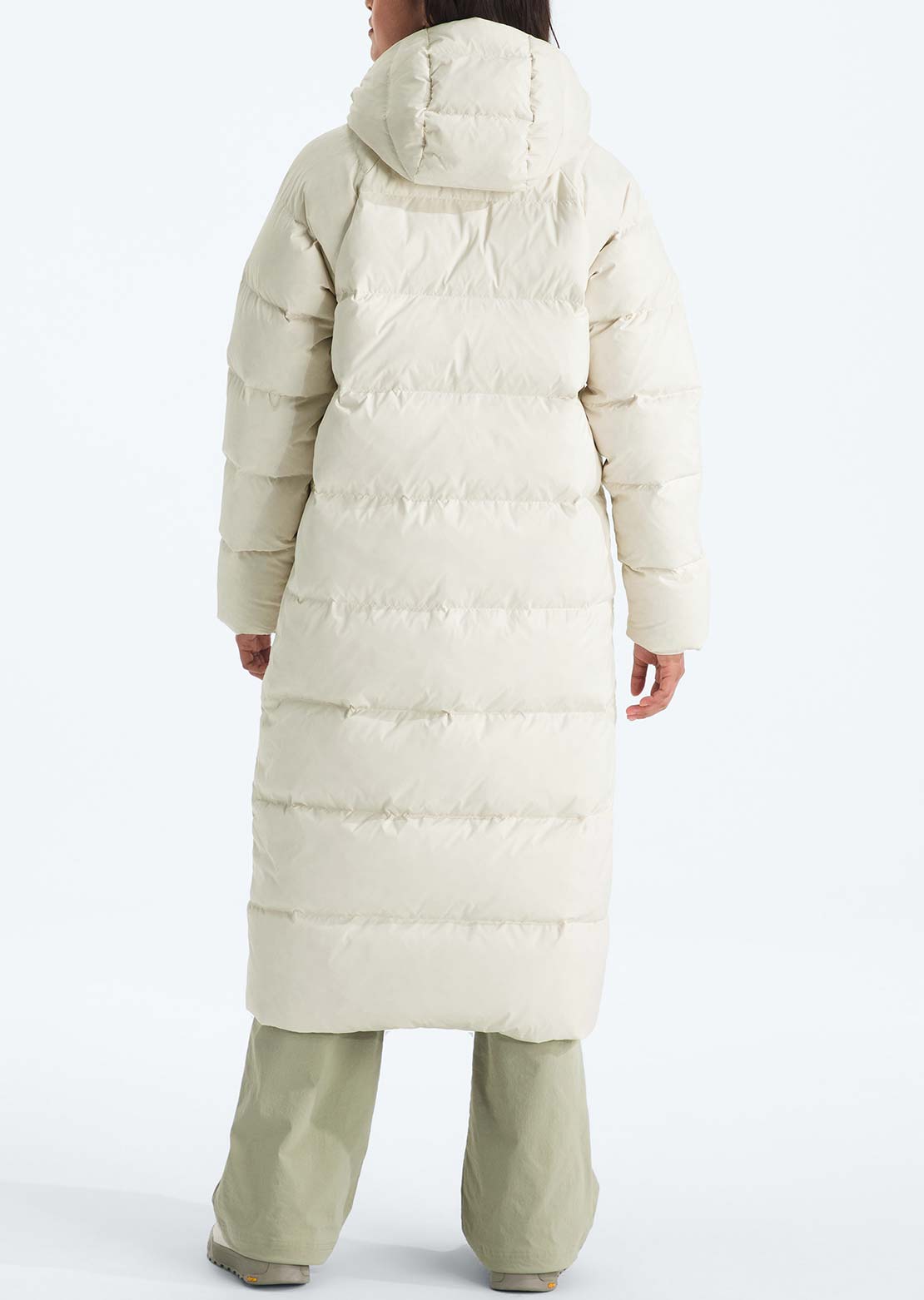 The North Face Women's Hydrenalite City Long Down Hooded Parka White Dune