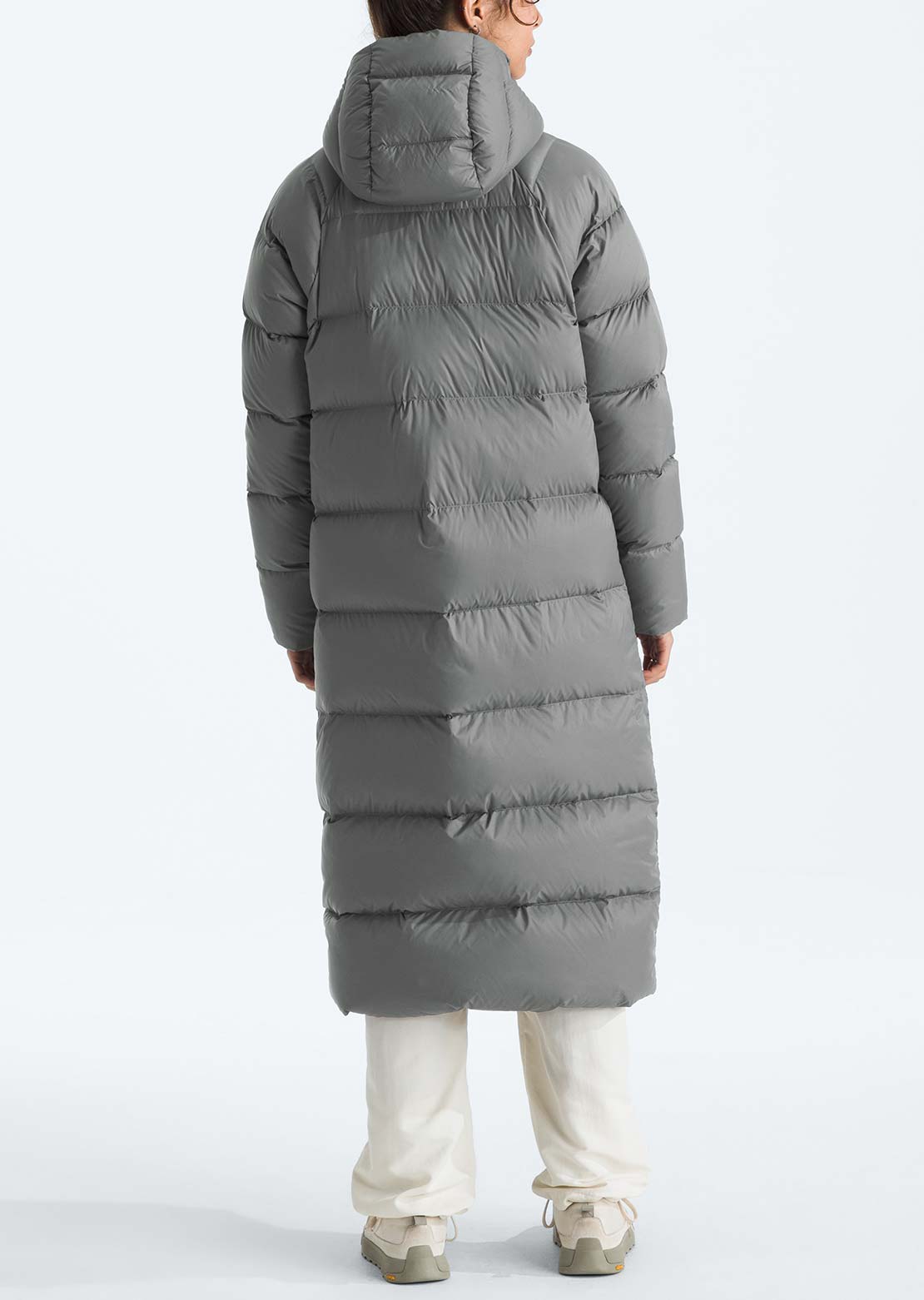 The North Face Women's Hydrenalite City Long Down Hooded Parka Smoked Pearl