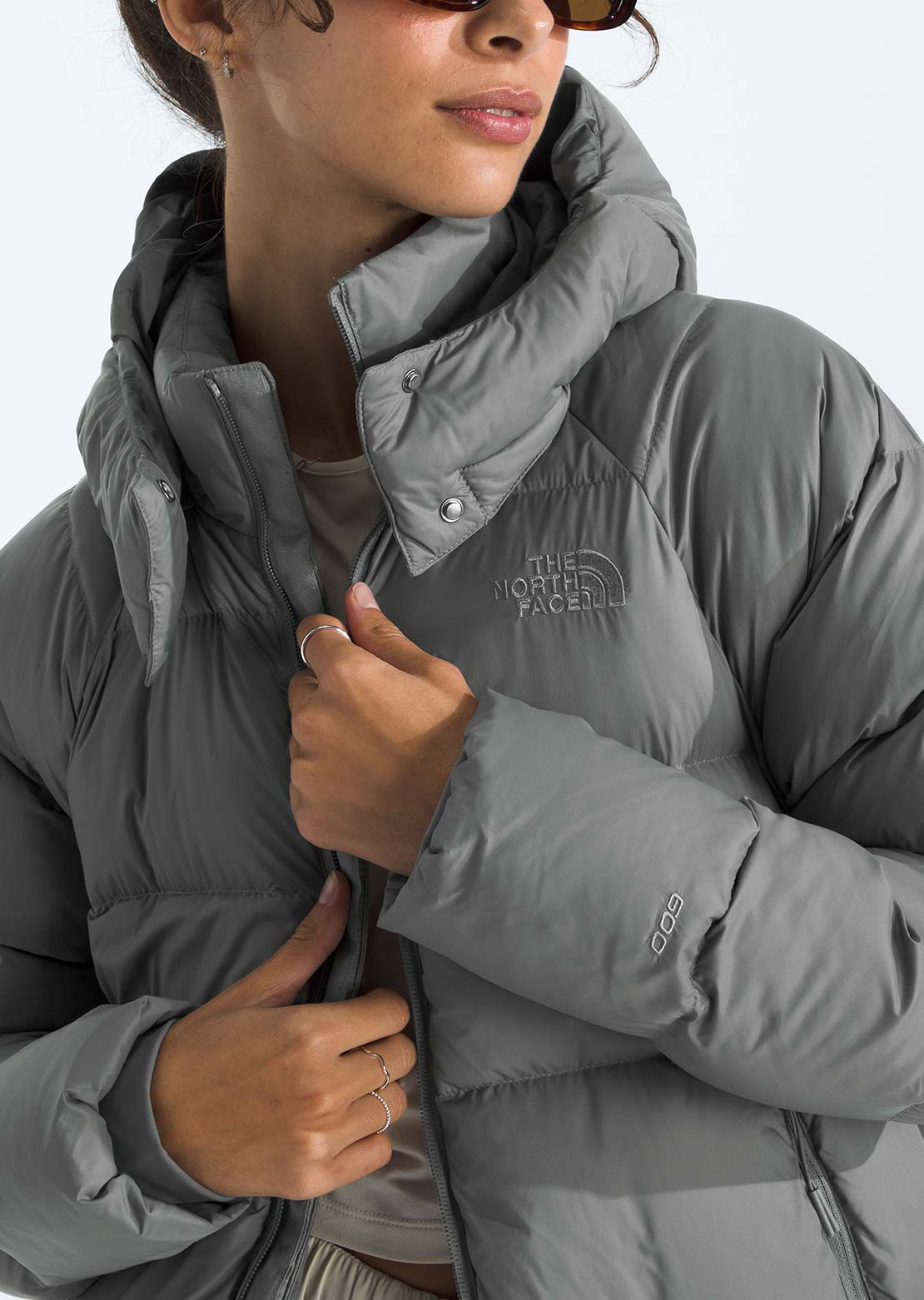 The North Face Women's Hydrenalite City Long Down Hooded Parka Smoked Pearl