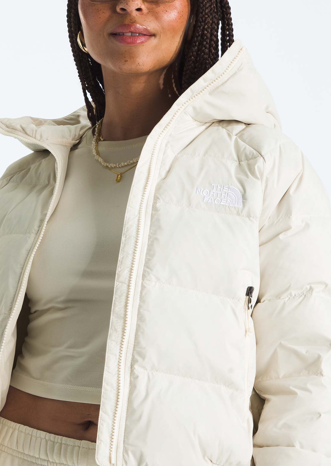 The North Face Women's Hydrenalite Down Hoodie White Dune