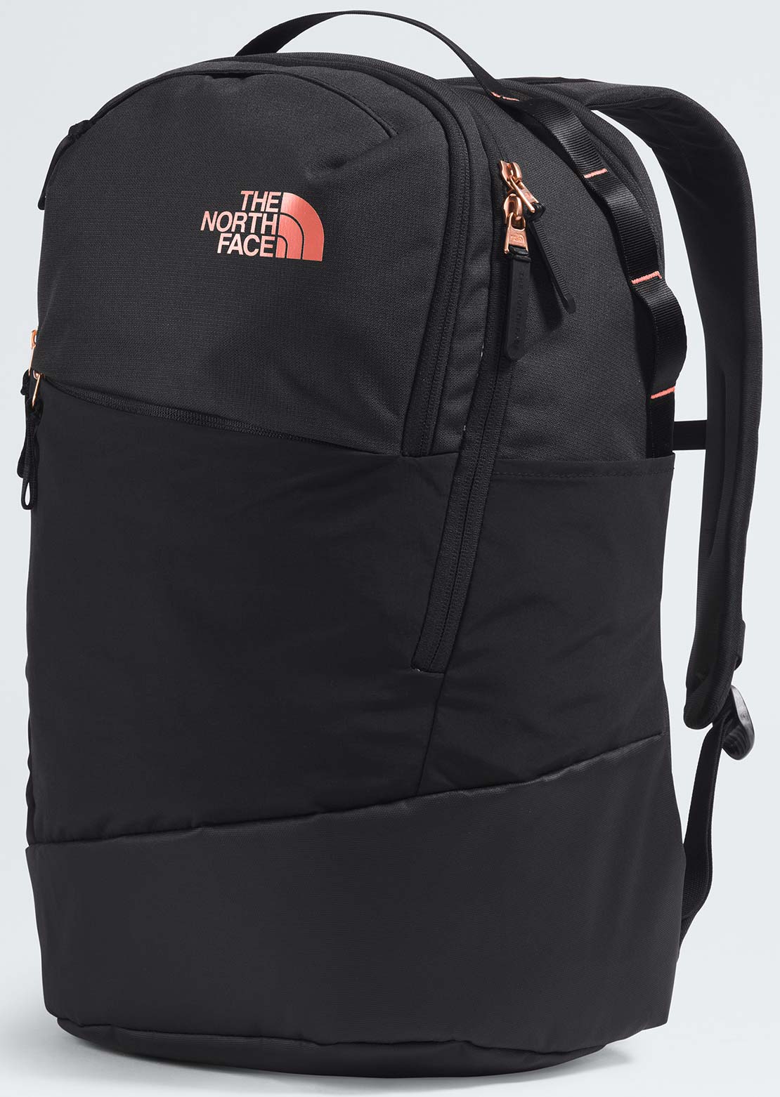 The North Face Women's Isabella Transit Backpack TNF Black/Light Heather/Burnt Coral Metallic