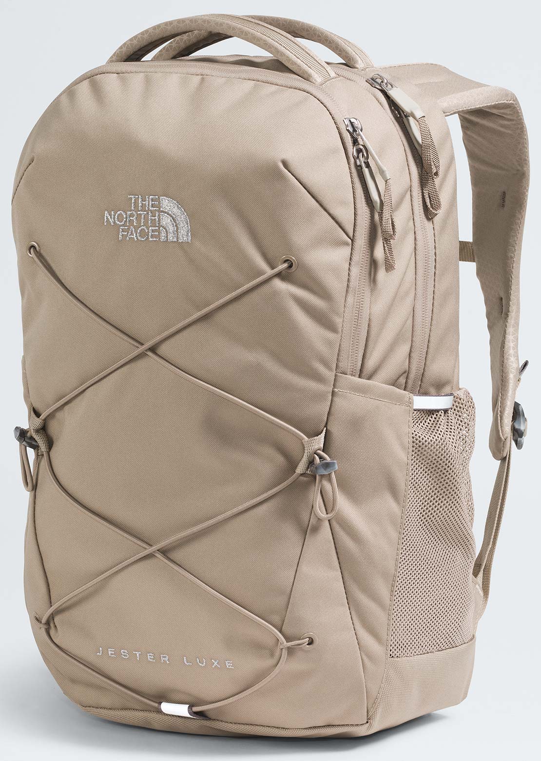 The North Face Women's Jester Luxe Backpack Mushroom Grey/Silver Metallic