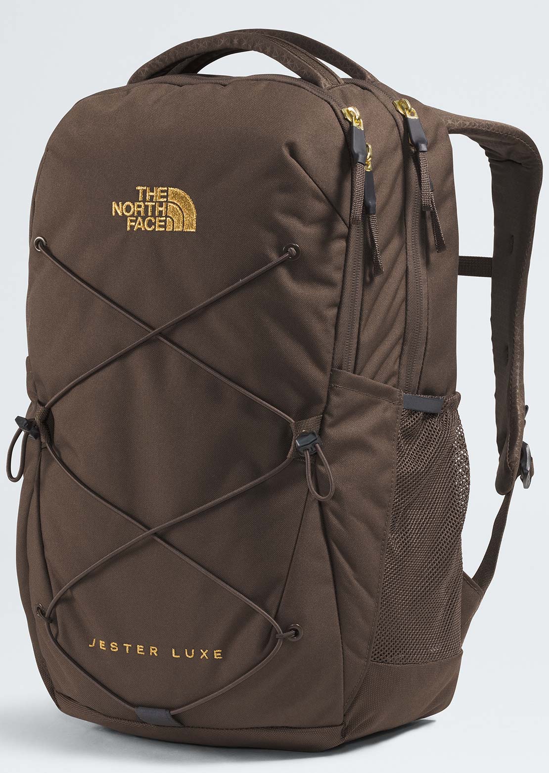 The North Face Women's Jester Luxe Backpack Smokey Brown/Gold Metallic