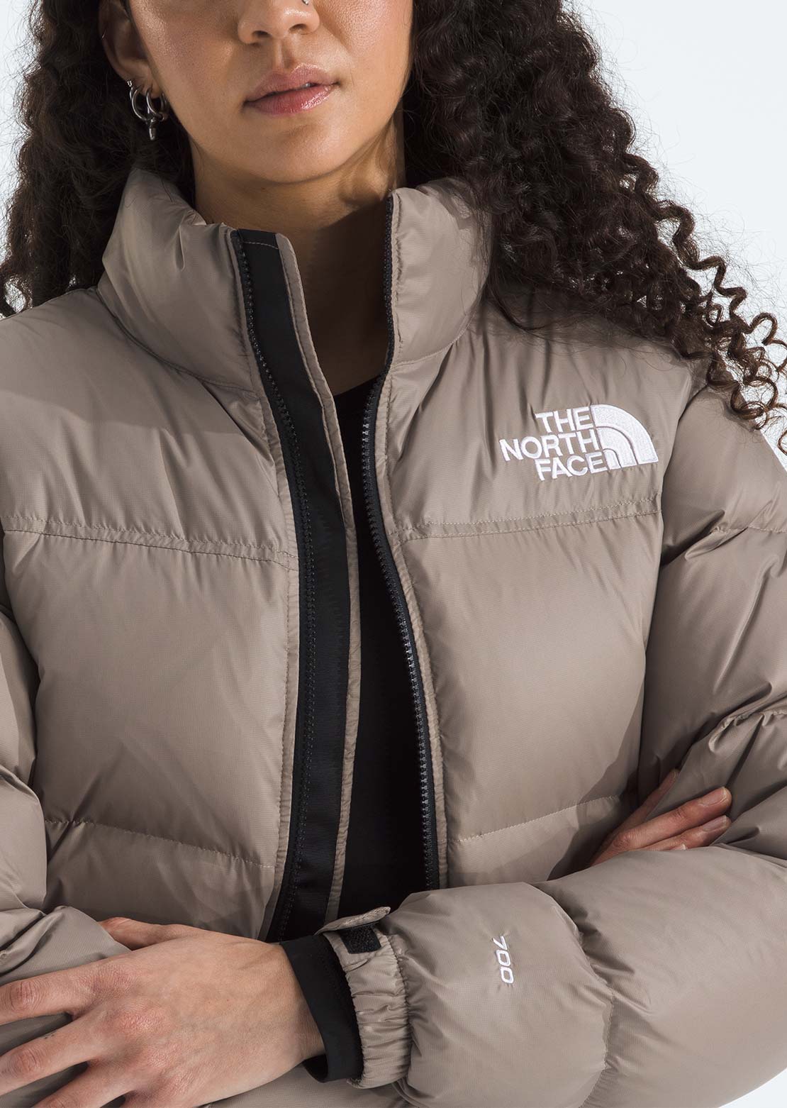 The North Face Women's Nuptse Short Jacket Mocha Brown
