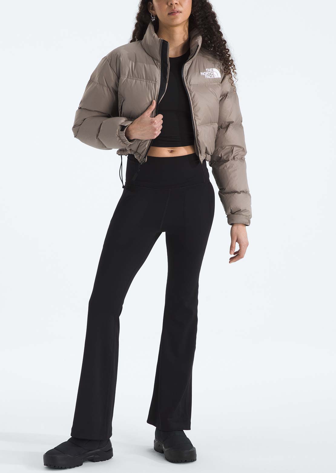 The North Face Women's Nuptse Short Jacket Mocha Brown
