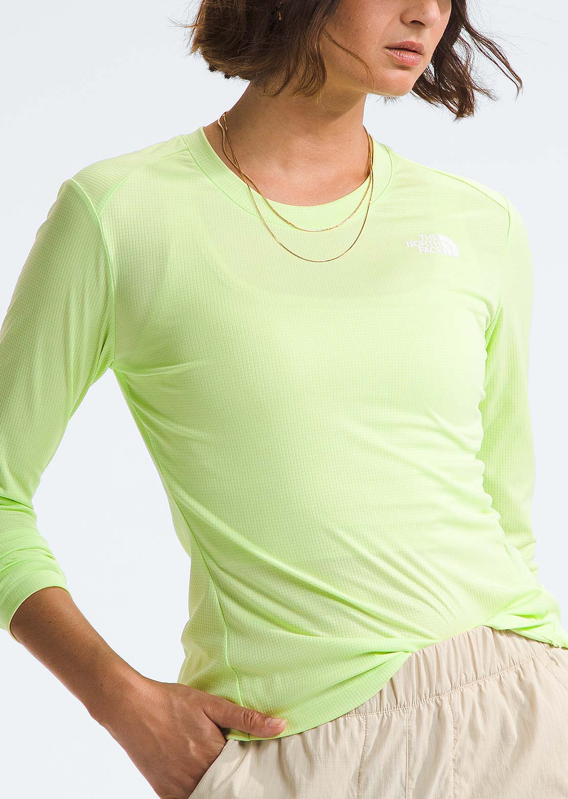 The North Face Women&#39;s Shadow Long Sleeve Astro Lime
