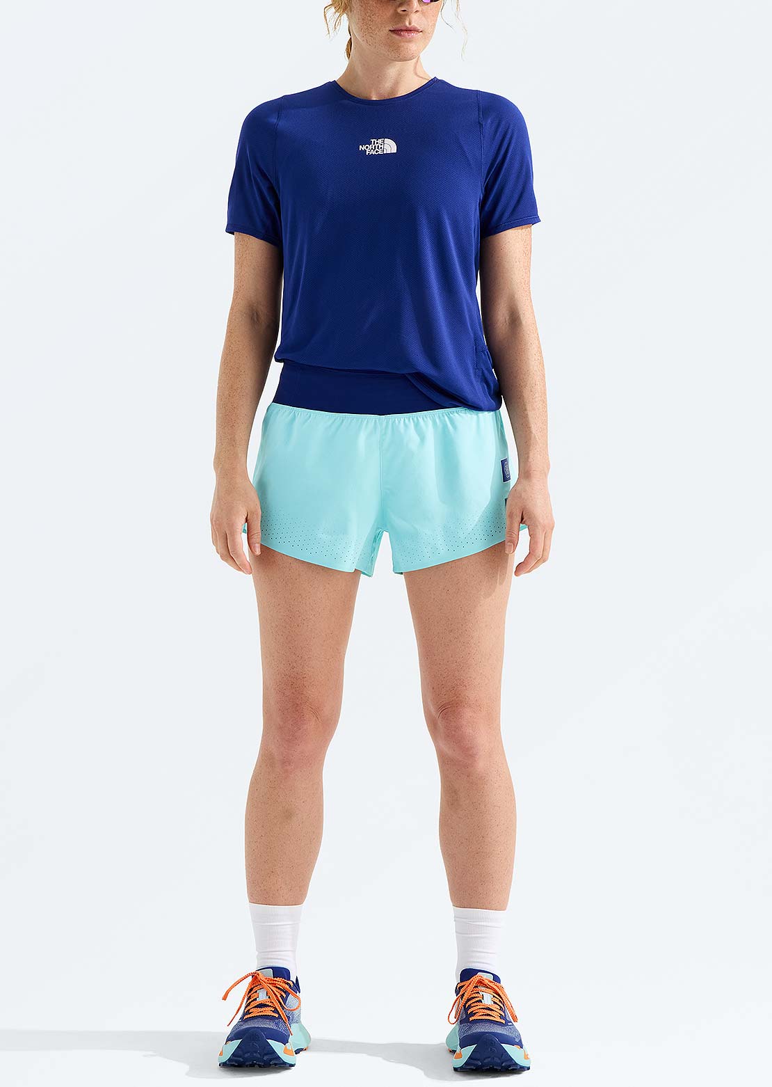 The North Face Women's Summit Pacesetter 3" Graphic Shorts Canal Blue