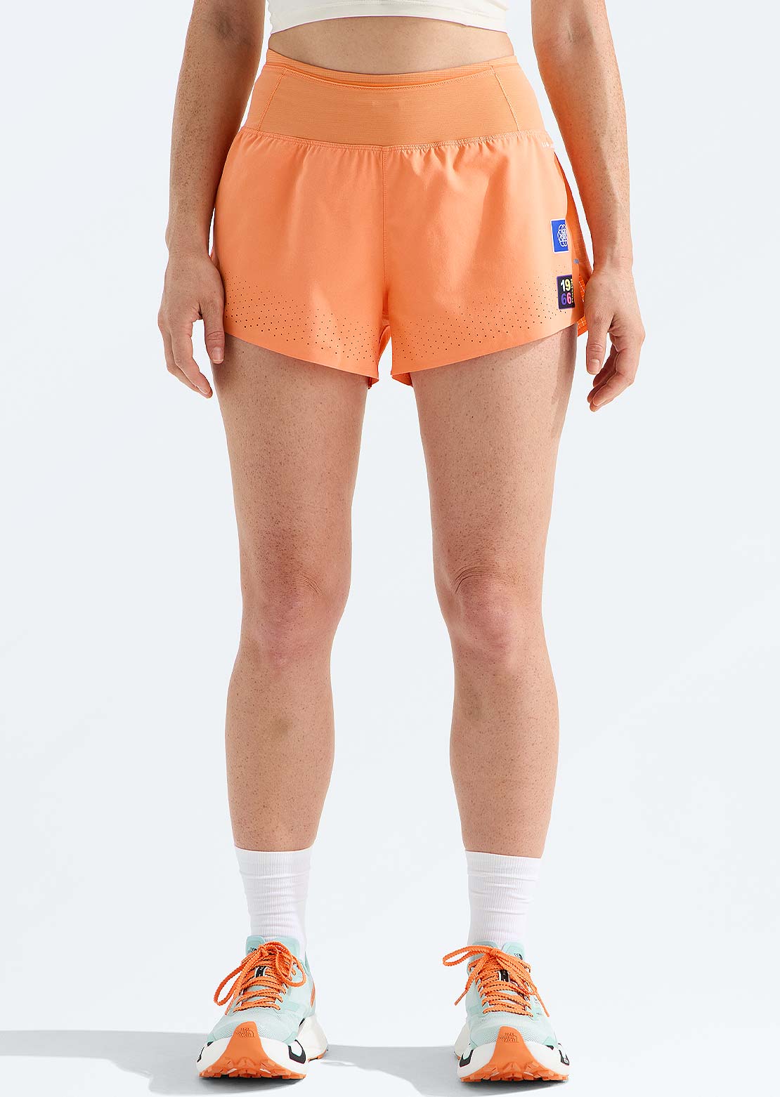 The North Face Women's Summit Pacesetter 3" Graphic Shorts Papaya