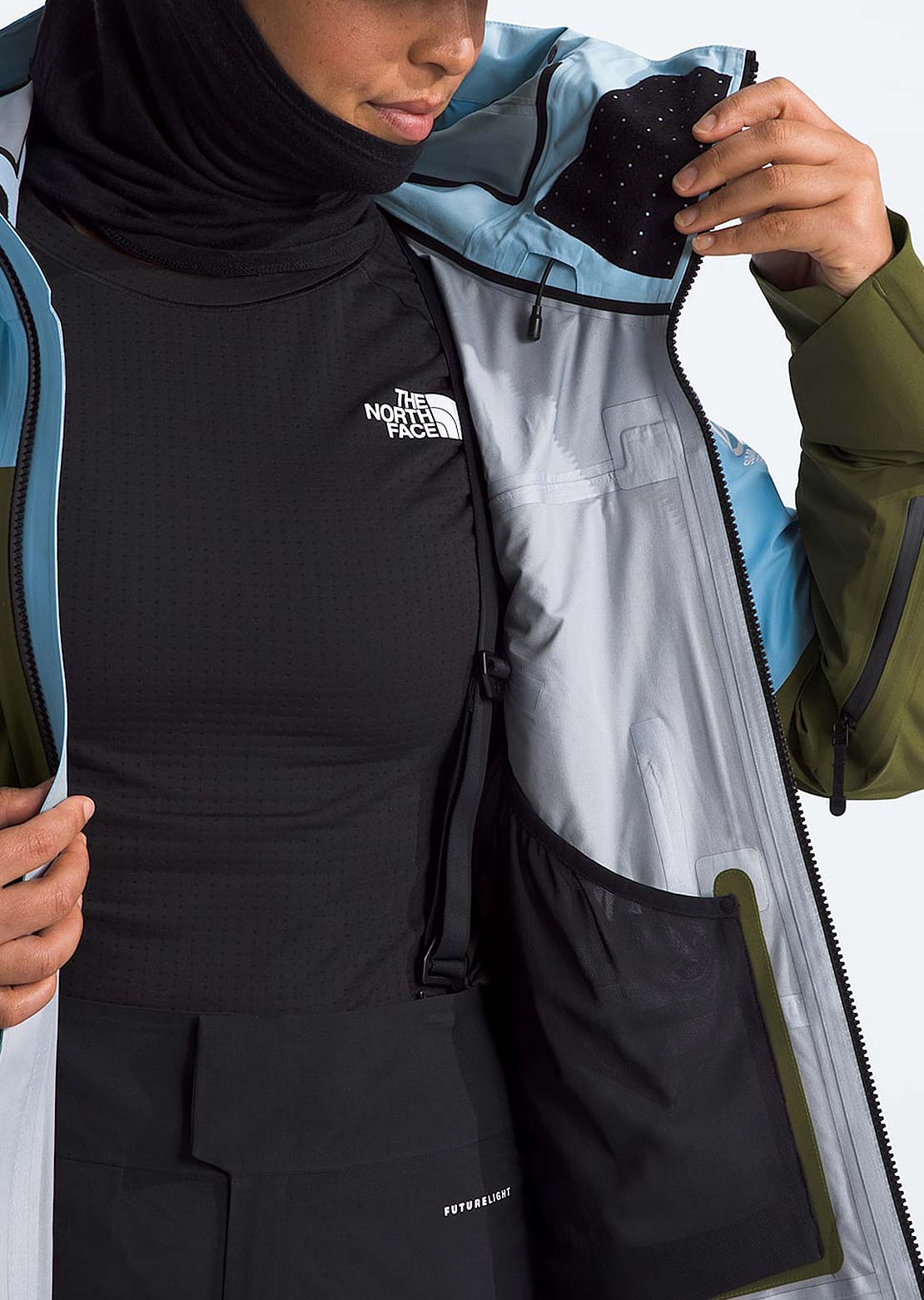The North Face Women's Summit Stimson FUTURELIGHT Jacket Cornflower/Forest Olive
