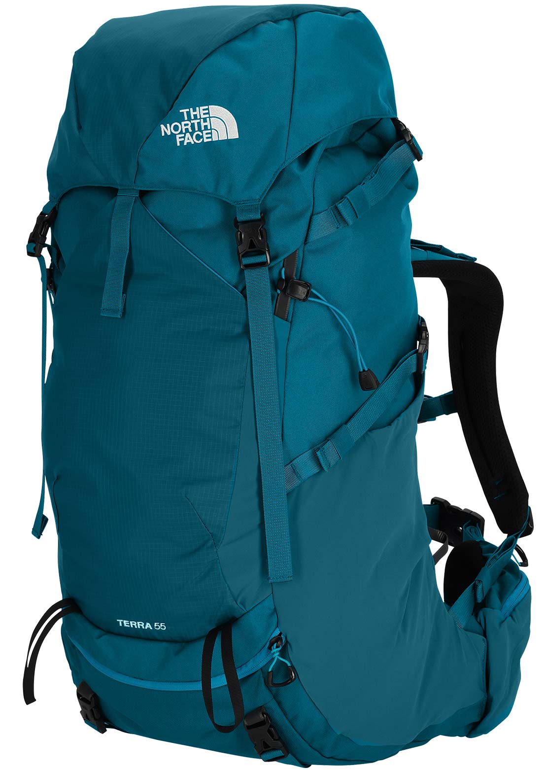 The North Face Women&#39;s Terra 55 Backpack Blue Moss/Sapphire Slate