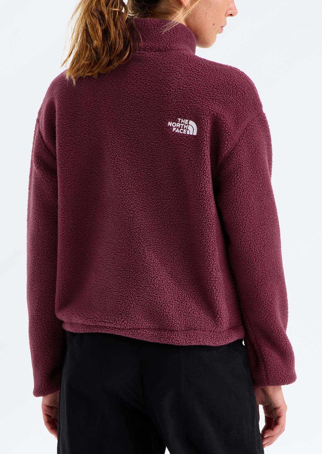 The North Face Women's TNF Fleeski 1/4 Zip Pullover Burgundy Crush