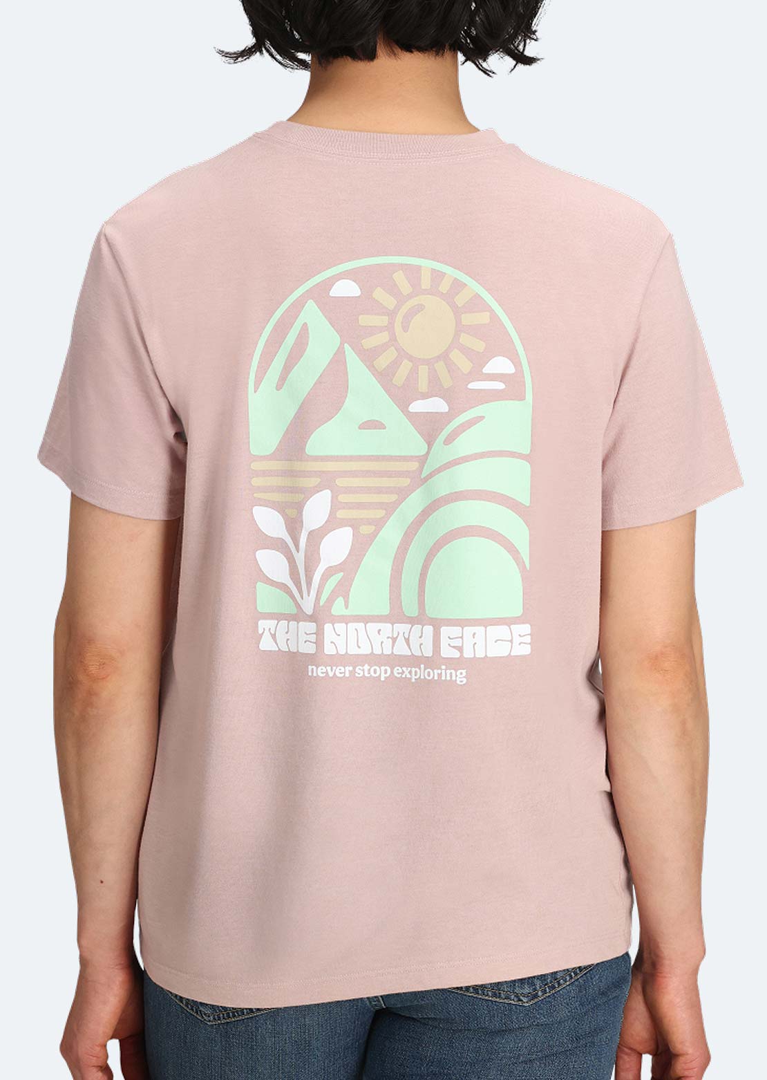 The North Face Women's Tri-Blend Sun Cutie T-Shirt Metal Pink/White Heather