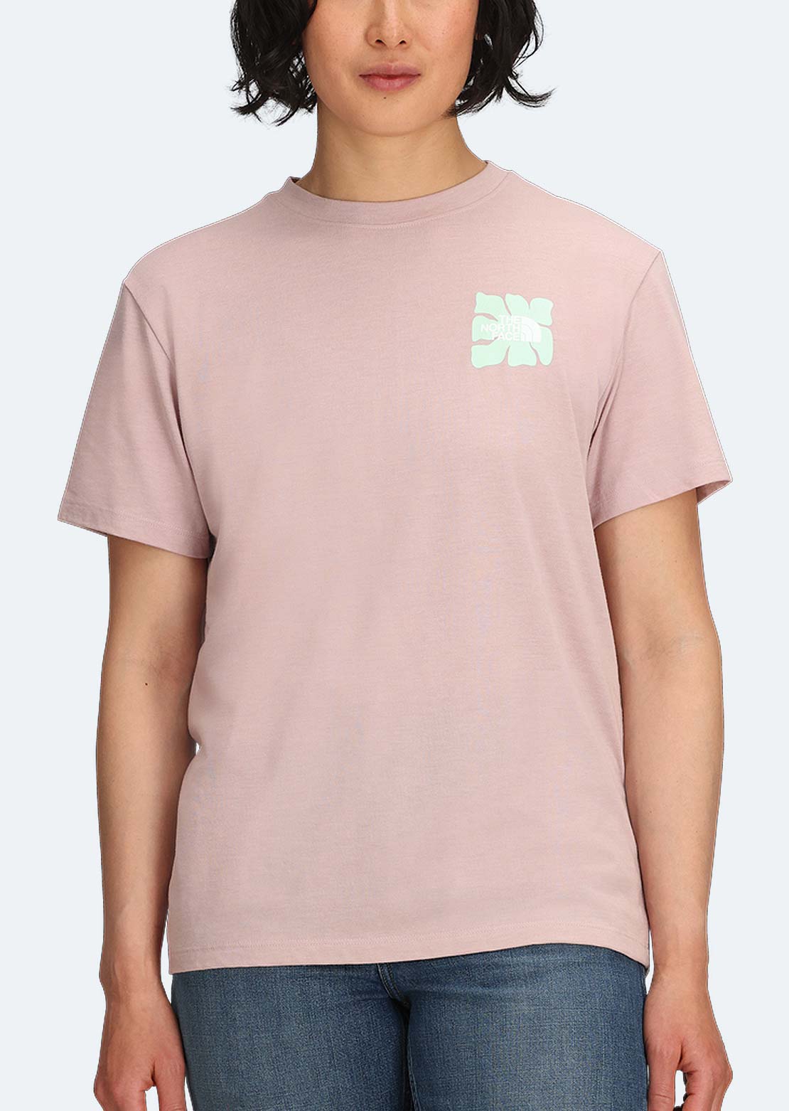 The North Face Women's Tri-Blend Sun Cutie T-Shirt Metal Pink/White Heather