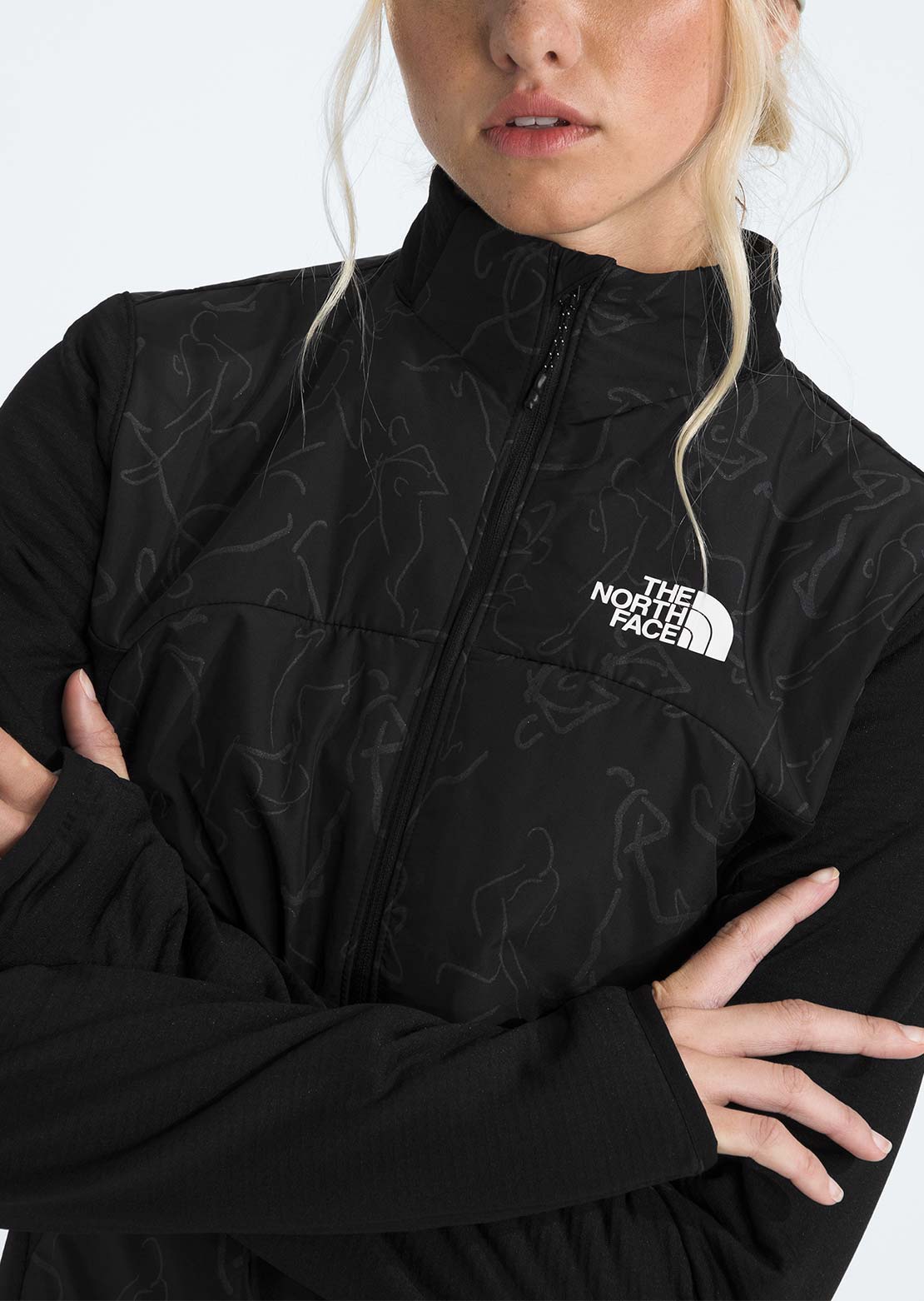 The North Face Women's Winter Warm Pro Printed Jacket TNF Black Essentialism Print