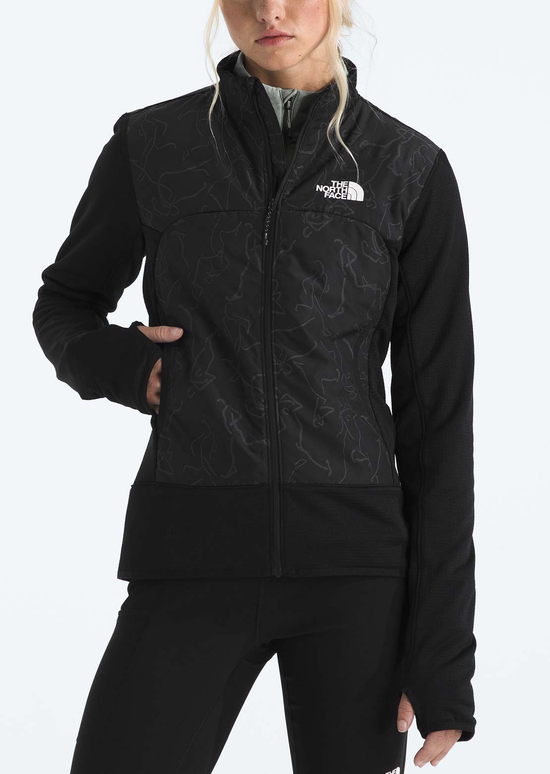 The North Face Women's Winter Warm Pro Printed Jacket TNF Black Essentialism Print