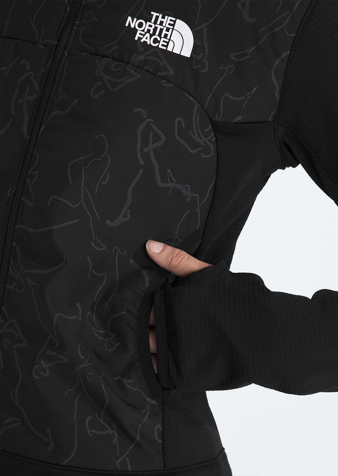 The North Face Women's Winter Warm Pro Printed Jacket TNF Black Essentialism Print