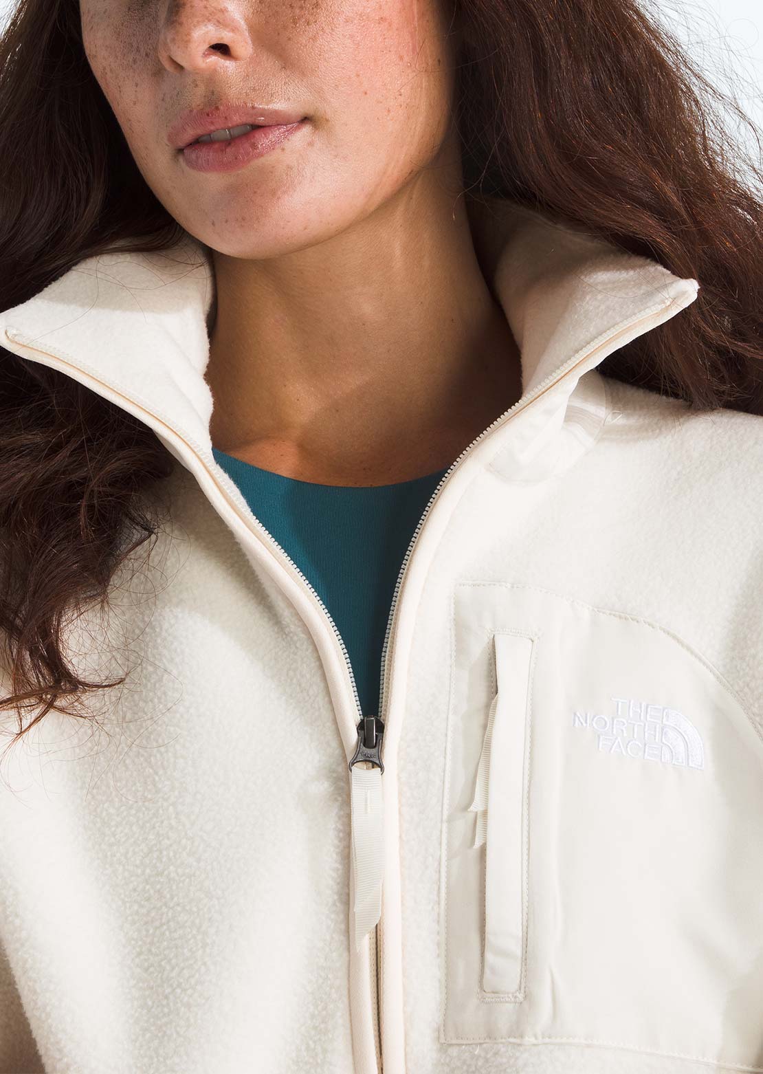 The North Face Women's Yumiori Off Peak 1/2 Zip Jacket White Dune