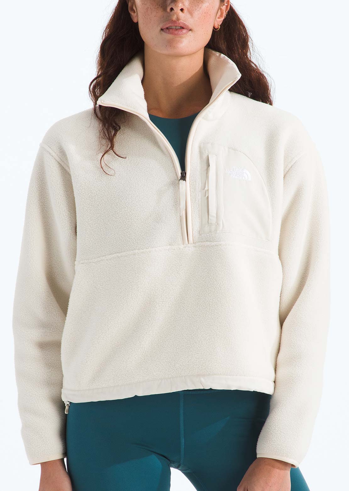 The North Face Women's Yumiori Off Peak 1/2 Zip Jacket White Dune