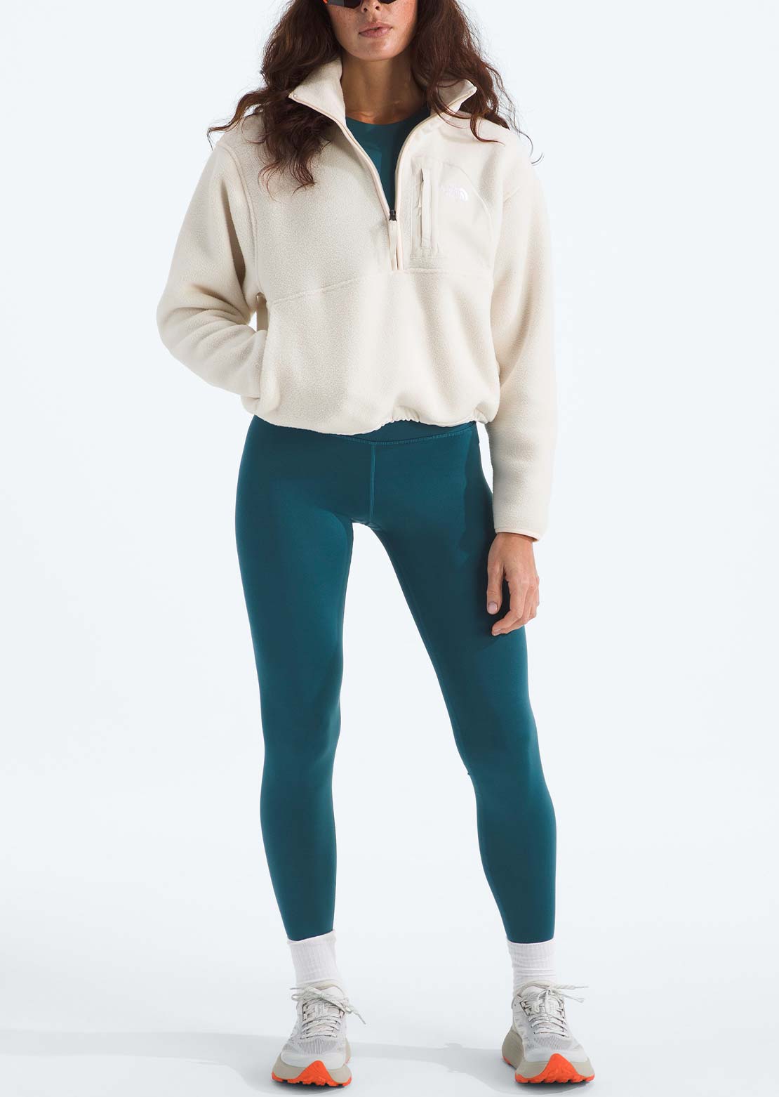 The North Face Women's Yumiori Off Peak 1/2 Zip Jacket White Dune