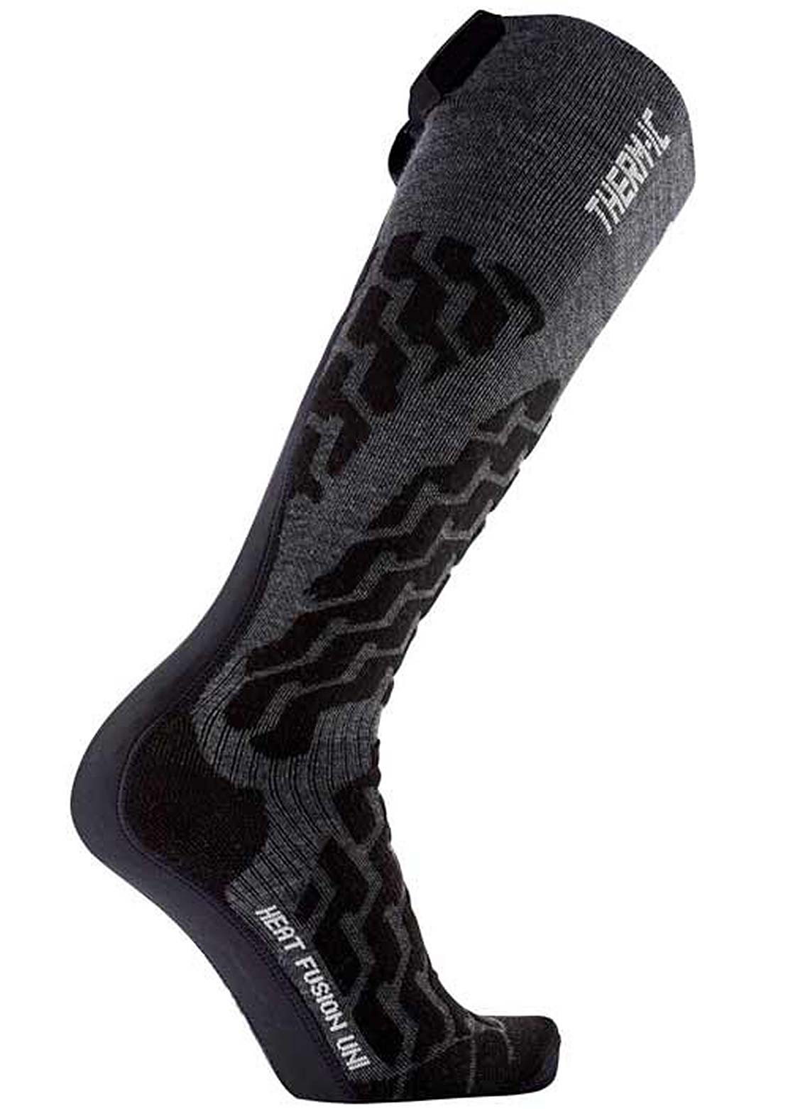 Therm-Ic Unisex Powersock Heat Fusion Uni Socks Black/Grey