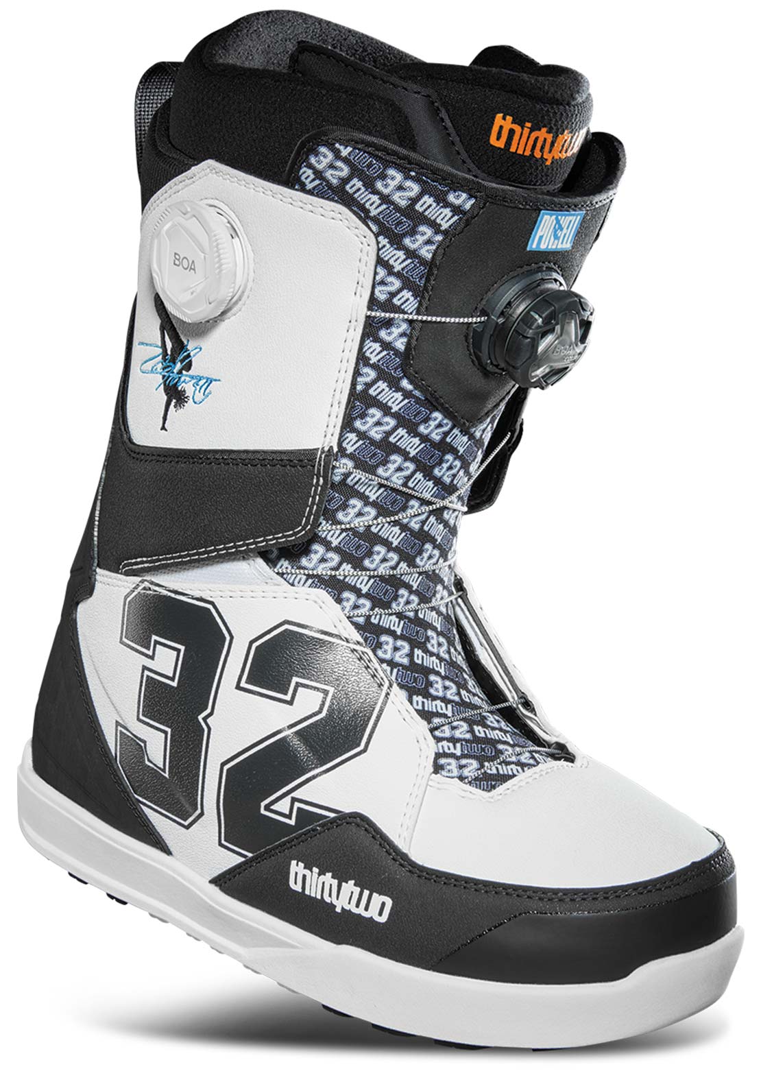 Thirtytwo Men&#39;s Lashed Double BOA Powell Snowboard Boots White/Black