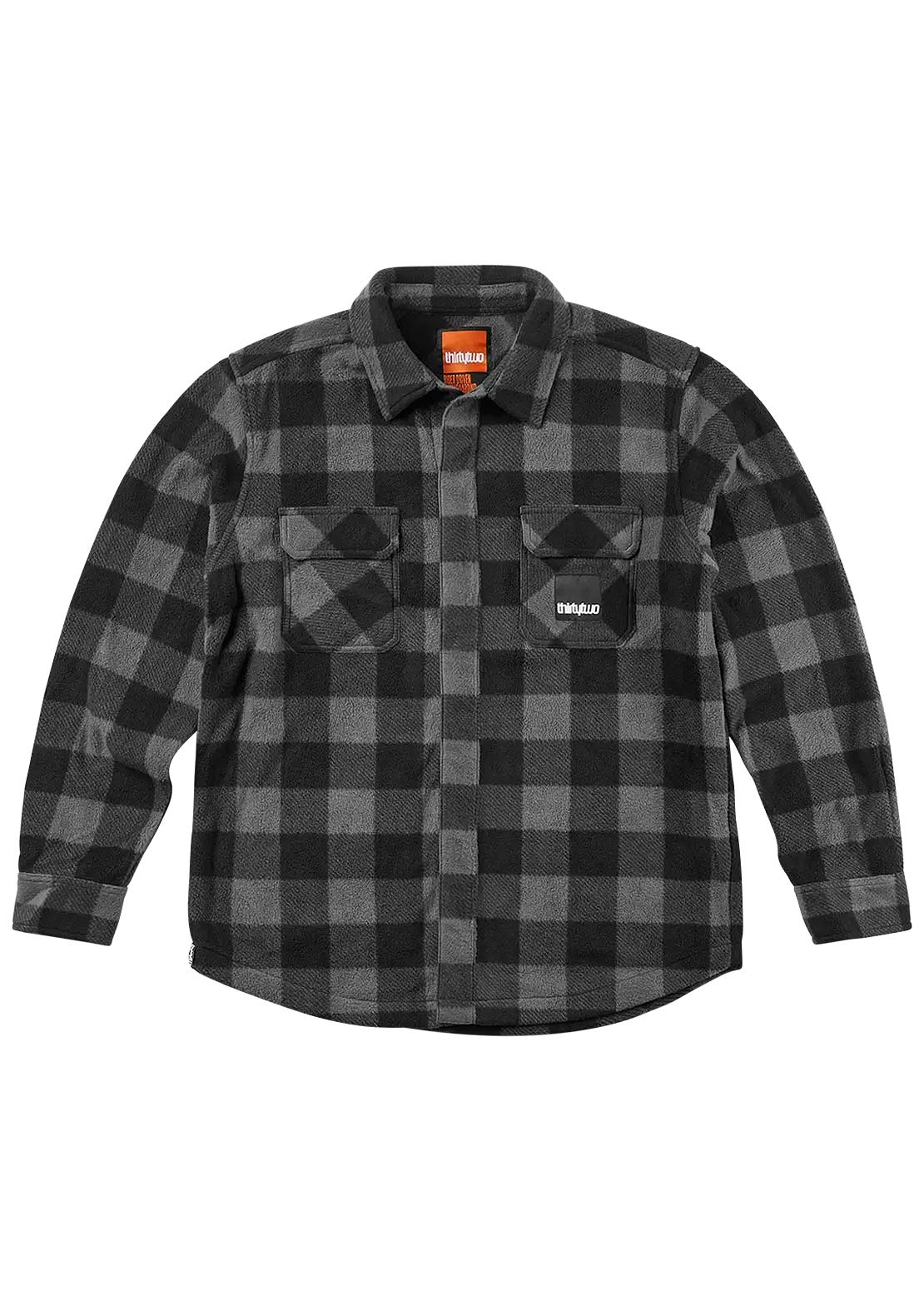 Thirtytwo Men's Rest Stop Button Up Shirt Charcoal