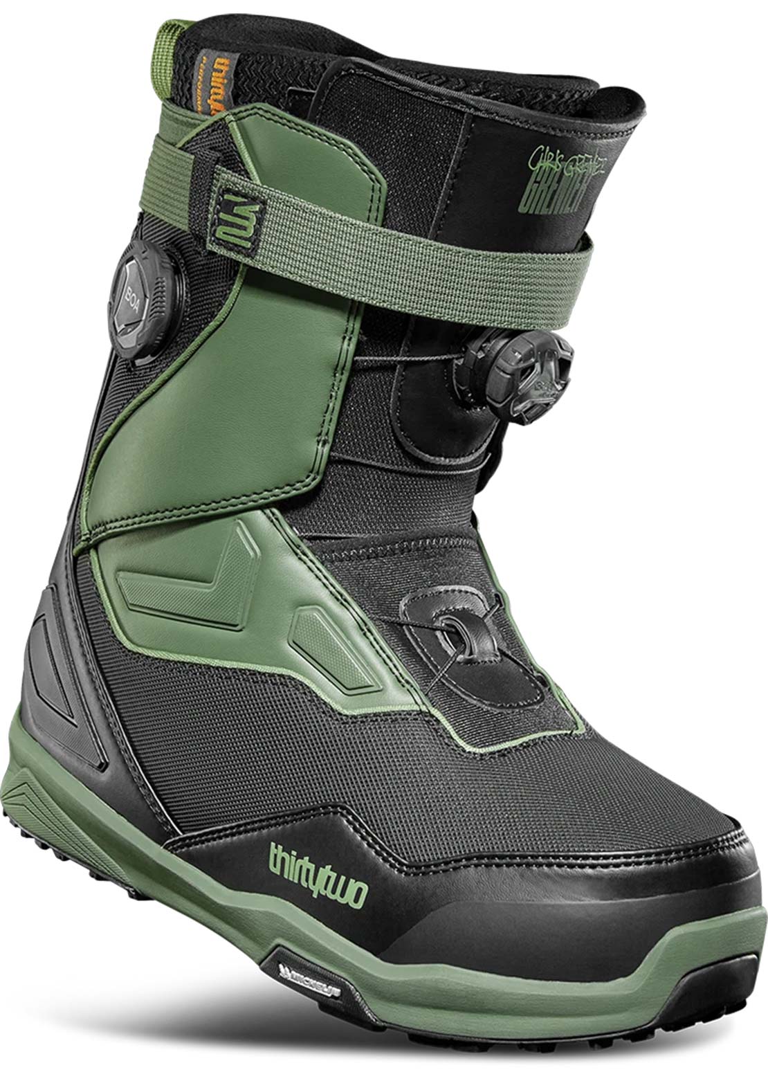 Thirtytwo Men's TM-2 XLT Double Grenier Snowboard Boots Black/Green