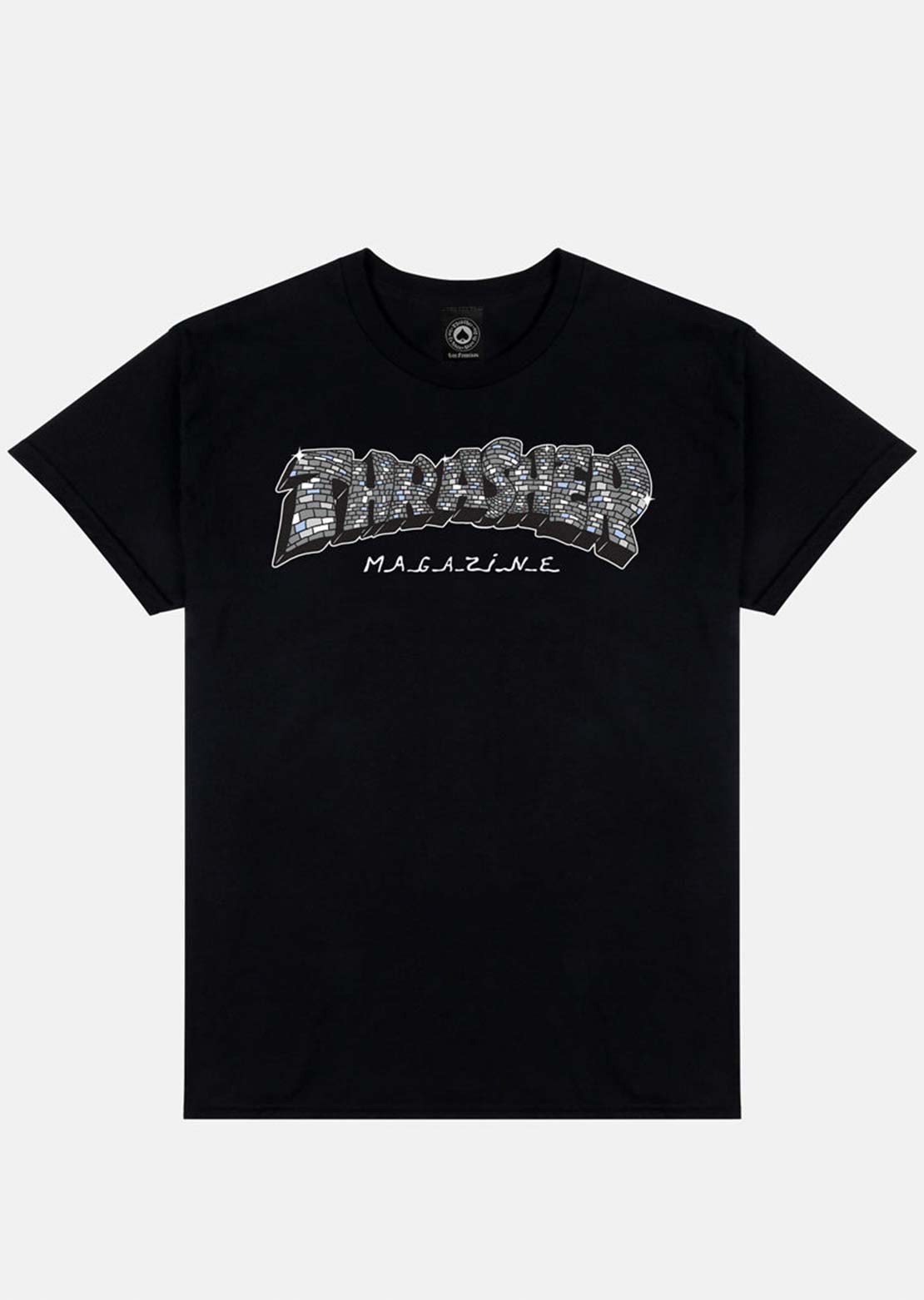 Thrasher Men's Disco by Spanky T-Shirt Black