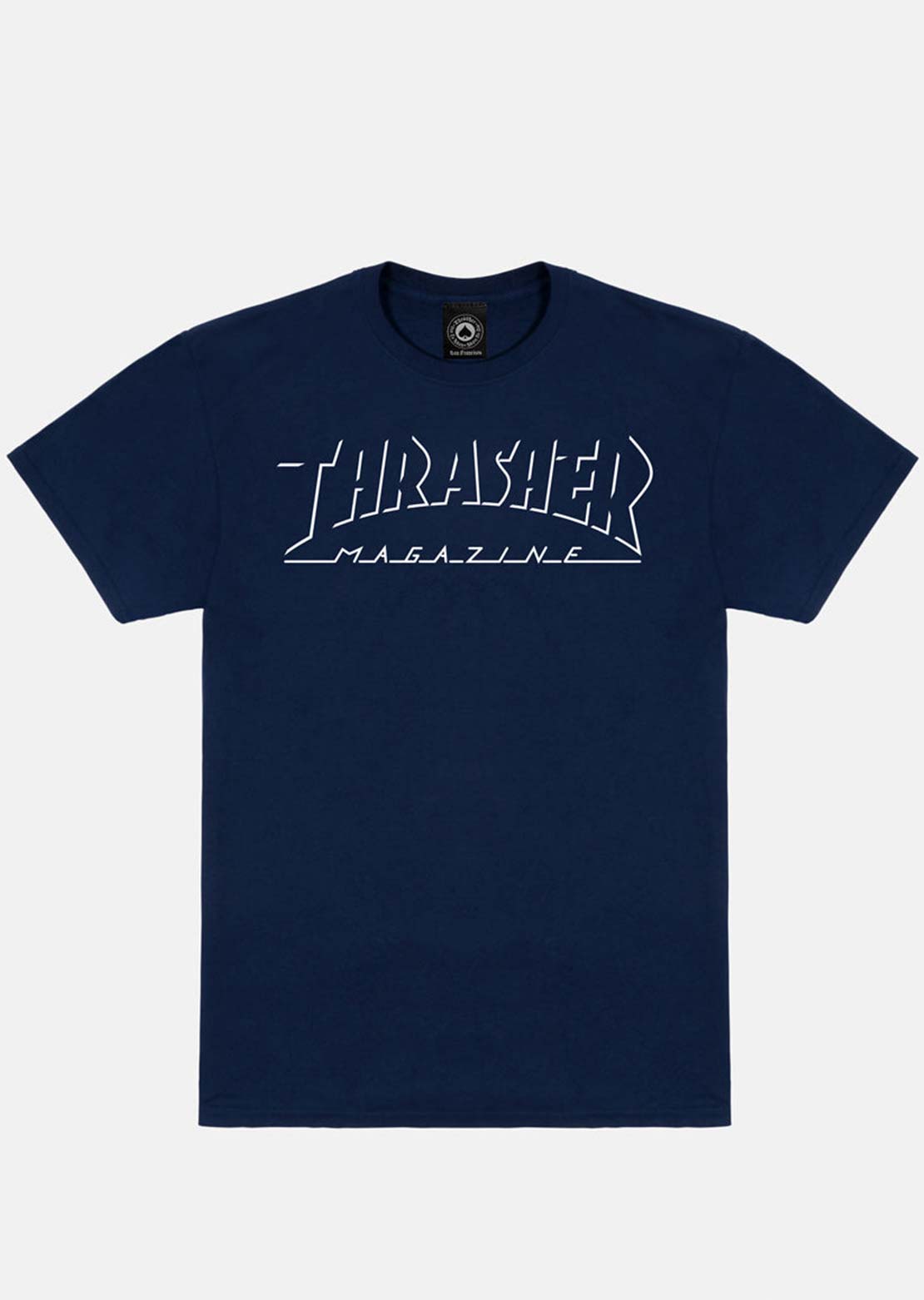 Thrasher Men's Shadow Mag Logo T-Shirt Navy