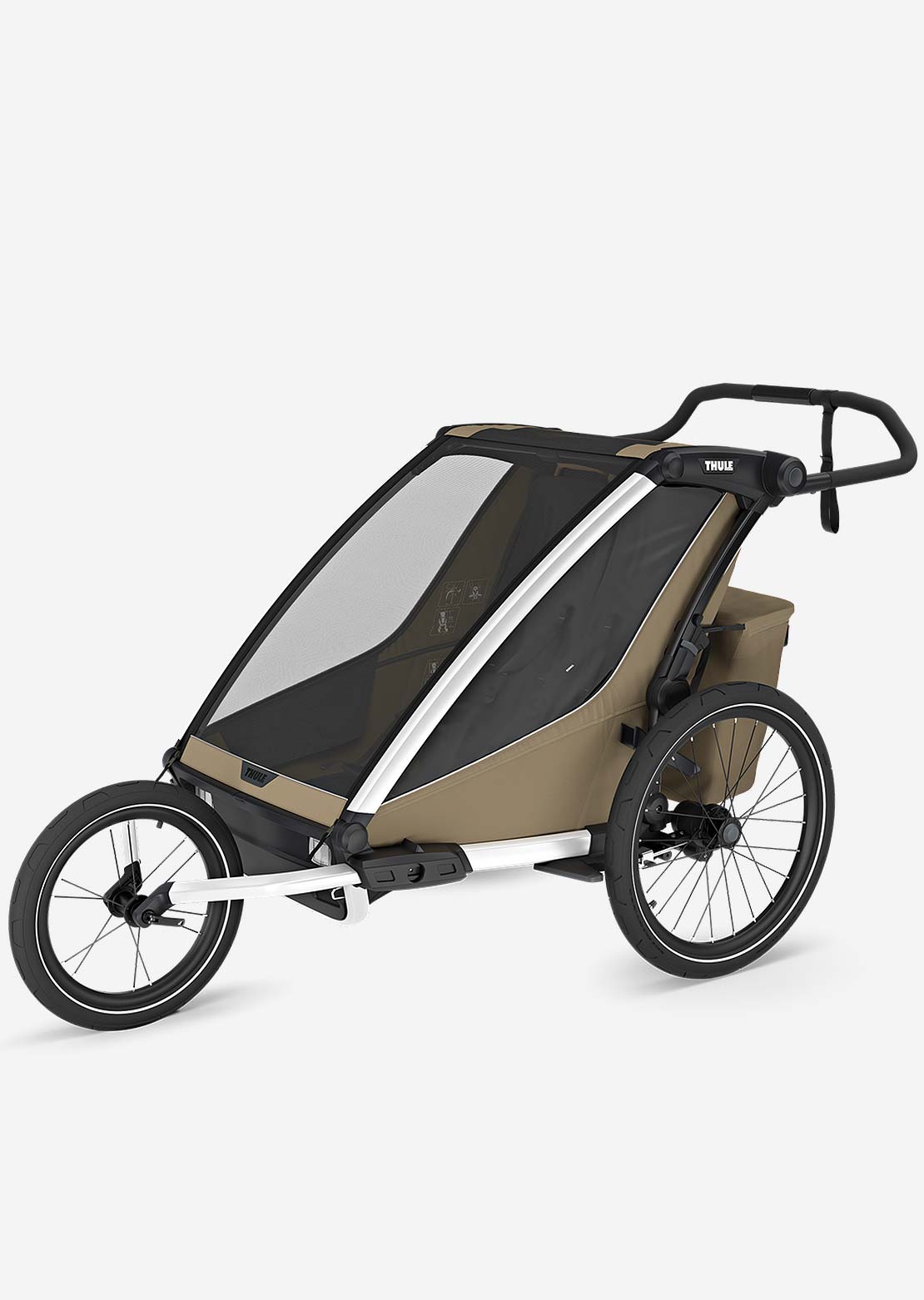 Thule Chariot Cross 2 Double Child Carrier Faded Khaki
