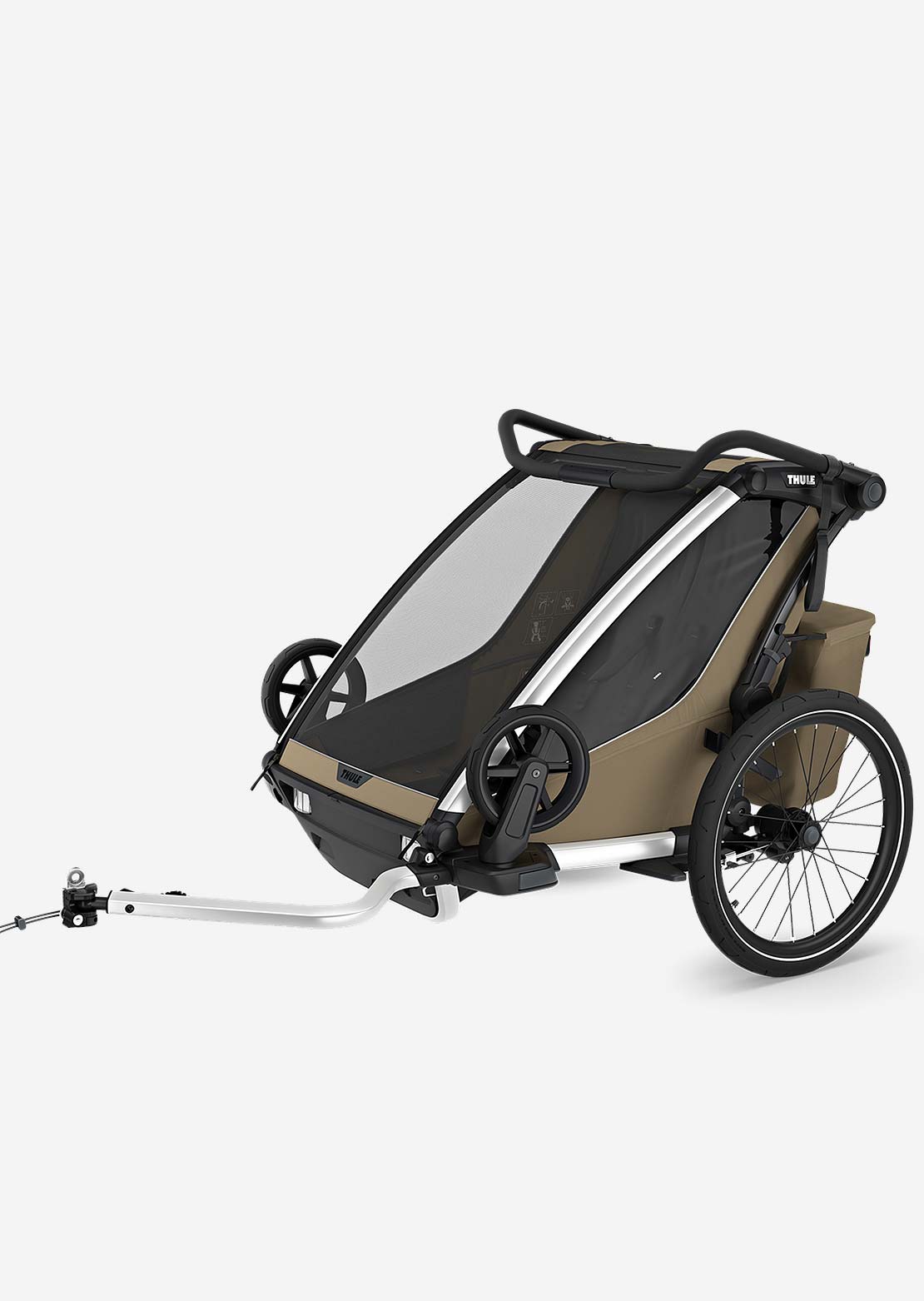 Thule Chariot Cross 2 Double Child Carrier Faded Khaki