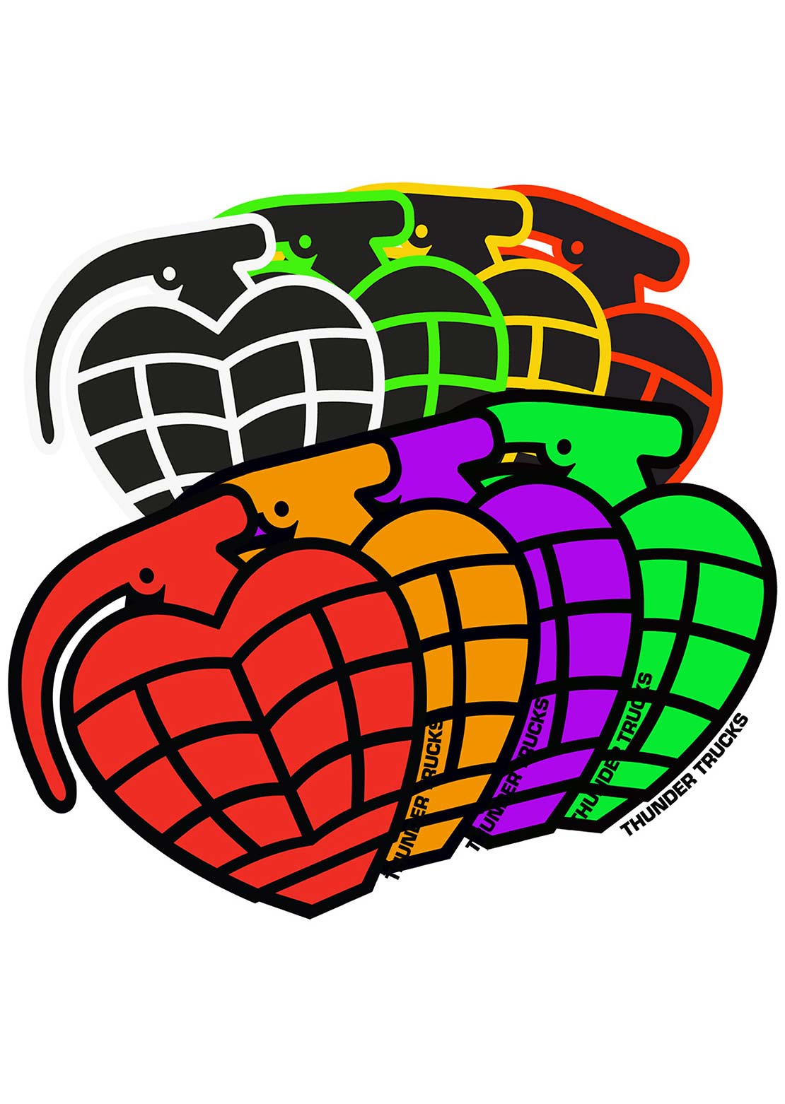 Thunder Unisex Grenade Diecut Sticker